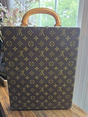 Louis Vuitton Attache Case Vertical Monogram Canvas Briefcase